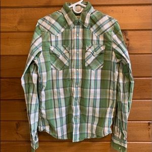Hollister Snap Front Shirt - Green